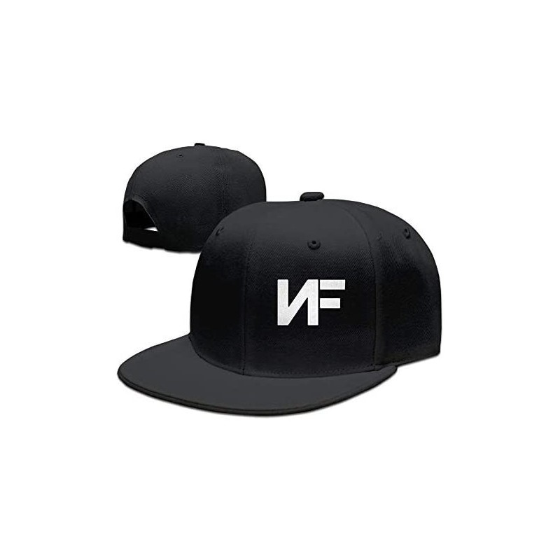 Baseball Caps Adjustable NF Stylish Flat Baseball Cap Youth Snaback Hip Hop Hats for Men/Women - Black - CJ18HDLU9HR $29.21