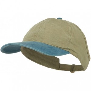 Baseball Caps Pigment Dyed Ponytail Cap - Blue Khaki OSFM - CR11LUGZGEZ $18.84