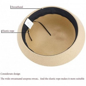 Fedoras Cat Ear Wool Bowler Hats - Cute Derby Fedora Caps with Roll-up Brim for Youth Petite - Camel Deer - CF1867HILKA $9.69