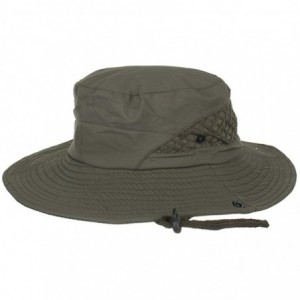 Sun Hats Summer Outdoor Sun Hat Sun Protection Bucket Hat Mesh Hat Drying Fishing Cap for Women&Men - Green - CN18TODWLRG $11.39