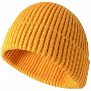Skullies & Beanies Fashion Classical Hat for Men/Women Winter Beanie Cold Cap Cool Skull Hats Warm - Yellow - CD18Y4YOSYO $22.80