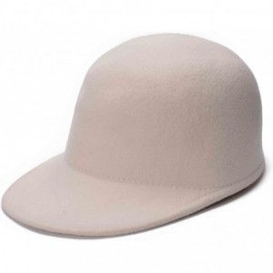 Baseball Caps Womens Unisex Solid Color 100% Wool Felt Baseball Cap Hat T282 - Ivory - CS187GWYZIO $37.49