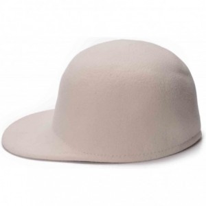 Baseball Caps Womens Unisex Solid Color 100% Wool Felt Baseball Cap Hat T282 - Ivory - CS187GWYZIO $21.80