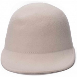 Baseball Caps Womens Unisex Solid Color 100% Wool Felt Baseball Cap Hat T282 - Ivory - CS187GWYZIO $36.18