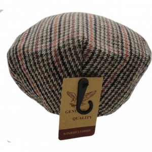 Newsboy Caps Men's Classic Herringbone Tweed Wool Blend Newsboy Ivy Hat (Large/X-Large- Charcoal) - Brown-green - C7185SE73LL...