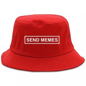 Bucket Hats Send Memes Box Funny Bucket Hat - Red - C818CALRL43 $48.20