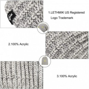 Skullies & Beanies Fleece Lined Beanie Hat Mens Winter Solid Color Warm Knit Ski Skull Cap - Grey (Model-u01) - C418HT2IM0X $...