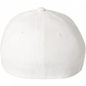 Baseball Caps Fitted Mid-Profile Structured Wool Cap (White- Small/Medium) - C21191ZGA73 $35.56