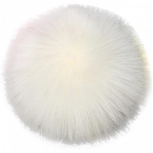 Skullies & Beanies Fashion DIY Faux Fox Fur Fluffy Pompom Ball for Knitting Hat Hats (White) - White - CW189IATHO9 $18.61
