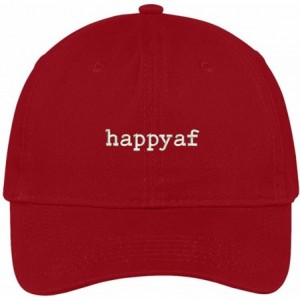 Baseball Caps Happyaf Embroidered 100% Cotton Adjustable Cap - Red - CW12IZKBBI3 $35.62
