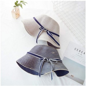 Sun Hats Cute Girls Sunhat Straw Hat Tea Party Hat Set with Purse - Blue and Grey - CA193TNIUCS $25.66