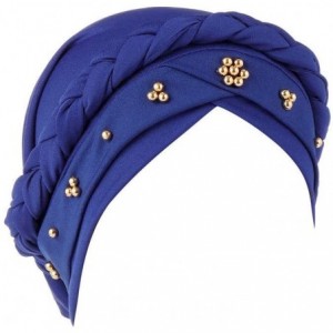 Skullies & Beanies Summer Ruffle Diamond Headscarf - Blue - C118QALGM8G $18.80
