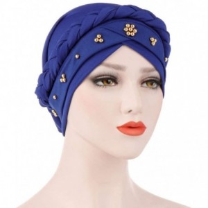 Skullies & Beanies Summer Ruffle Diamond Headscarf - Blue - C118QALGM8G $20.55