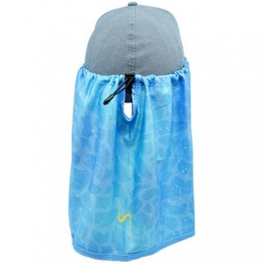 Sun Hats Sun Protection Hat Shade Attachment with SPF 45+ & Cooling Fabric - Open Water - CP18U6ITU2H $33.24
