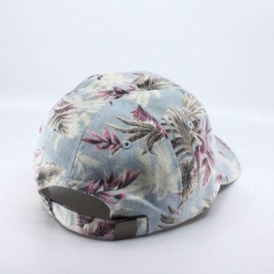 Baseball Caps Premium Floral Hawaiian Cotton Twill Adjustable Snapback Baseball Caps - Light Blue - CD180IRLA8L $28.97