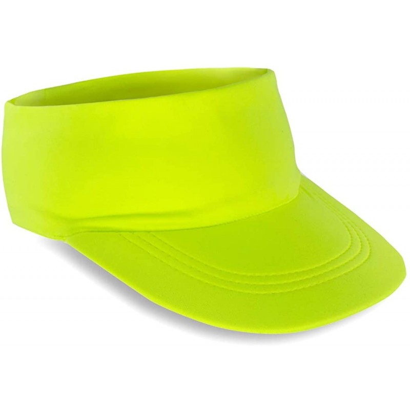 Visors Runners Lightweight Comfort Performance Visor - Multiple Designs - One Size Fits Most - Safety Yellow - C118OQWUK4O $3...