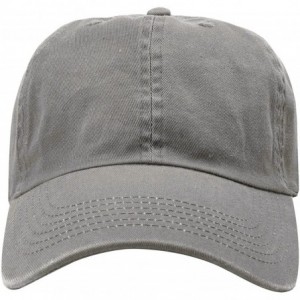 Baseball Caps Classic Baseball Cap Dad Hat 100% Cotton Soft Adjustable Size - Grey - CE11AT3RW1T $7.82