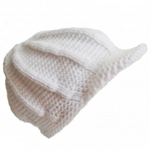 Skullies & Beanies Winter Hat for Women Visor Beanie Chunky Knit - White - CB11B2NO507 $8.17