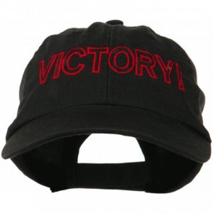 Baseball Caps Victory Embroidered Washed Cap - Black - C311MJ3TTP5 $44.67