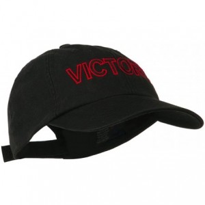 Baseball Caps Victory Embroidered Washed Cap - Black - C311MJ3TTP5 $48.62