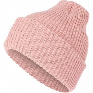 Skullies & Beanies Ribbed Knit Beanie Winter Hat Slouchy Watch Cap GZ50019 - Pink - C418KMGNTDU $26.84