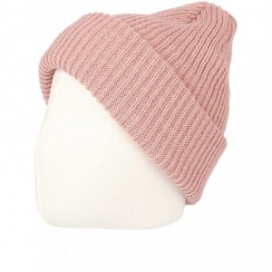 Skullies & Beanies Ribbed Knit Beanie Winter Hat Slouchy Watch Cap GZ50019 - Pink - C418KMGNTDU $29.71
