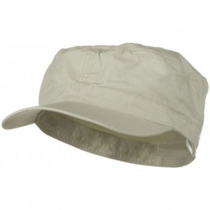 Baseball Caps Big Size Fitted Cotton Ripstop Military Army Cap - Stone - C41173OXZ7D $43.32
