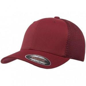 Baseball Caps Men's Ultrafibre Airmesh Fitted Cap- Maroon- Small/Medium - CB18UYS895O $21.61