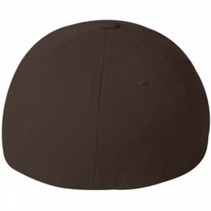 Baseball Caps Flexfit Fitted Mid-Profile Structured Wool Cap (Brown- Large/X-Large) - C81191ZH2LH $31.86