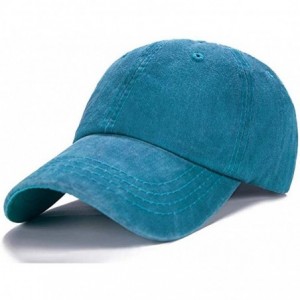 Baseball Caps Custom Ponytail Baseball Cap Personalized Messy Bun Hat Mesh Visor Trucker Hat - Denim Blue - CZ18GZEAWN0 $31.02