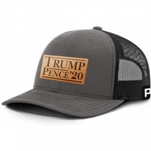 Baseball Caps Trump 2020 Hat - Trump Pence '20 Leather Patch Back Mesh Trump Hat - Charcoal Front / Black Mesh - CR18UNRDINE ...