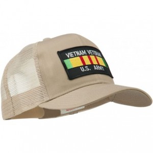 Baseball Caps Vietnam Army Veteran Patched Mesh Cap - Khaki - CE11Q3SOXVH $26.82