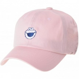 Baseball Caps The Sesame Street Cookie Monster Embroidery Ball Cap HL1656 - Pink - CV1829UA08H $51.75