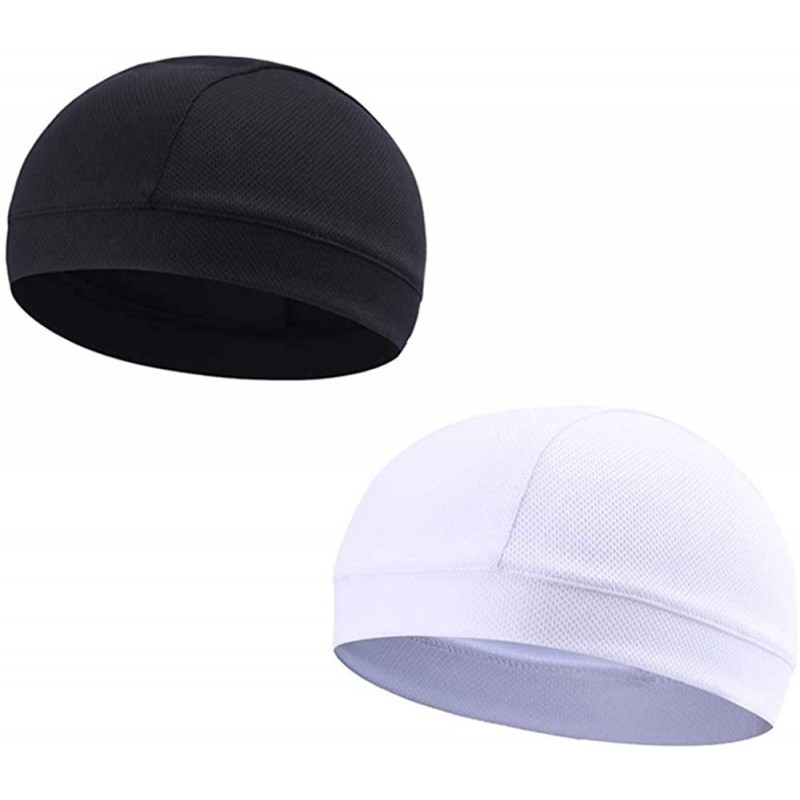 Skullies & Beanies Moisture Wicking Cooling Helmet Running - 1xblack+1xwhite - C0194RD89HA $30.33