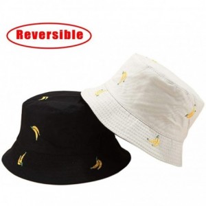 Sun Hats Fashion Fruit Bucket Hat for Women Trendy Strawberry Painted Foldable Summer Cotton Fisherman Sun Caps - CM18WTA06AU...