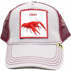 Baseball Caps Kenny K. Men's Funny Trucker Hat Animal Farm Patch Baseball Cap - Cray Crawfish Grey - CI18SN4Z482 $36.20