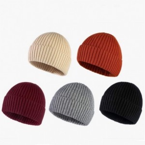 Skullies & Beanies Men's Soft Beanie Cap-Warm Knit Hat for Women Men Solid Color - Gray - CY192O8EGM5 $33.59