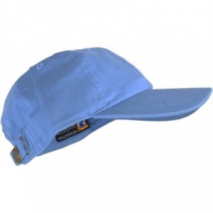 Baseball Caps Oceanside Solid Color Adjustable Baseball Cap - Washed Denim - CR12E2T6G0T $19.87