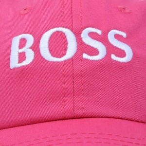 Baseball Caps BOSS Baseball Cap Dad Hat Mens Womens Adjustable - Hot Pink - CF18M9L22WD $23.80