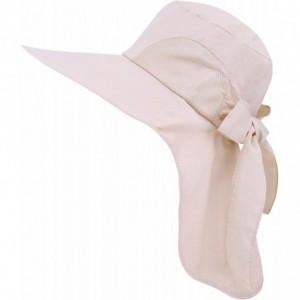 Sun Hats Women's UPF 50+ UV Sun Protective Travel Friendly Foldable Bucket Sun Hat - Cream - CC18EWIR45E $31.59