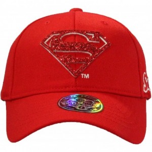 Baseball Caps Superhero Snapback Baseball Cap Hip-hop Flat Bill Hat - Superman Red - CG18KMD3G5A $35.84