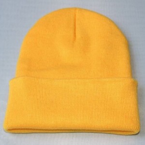 Fedoras Unisex Classic Knit Beanie Women Men Winter Leopard Hat Adult Soft & Cozy Cute Beanies Cap - Yellow C - CU192R5W29G $...