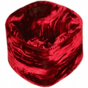Skullies & Beanies African Native Hat Foldable Velvet Hat - Red Wave - CX185N42RE7 $84.37
