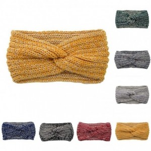 Cold Weather Headbands Women Knitted Hairband Crochet Twist Ear Warmer Winter Braided Head Wraps - Dark Green - CS1932LHNCI $...
