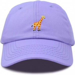 Baseball Caps Giraffe Baseball Cap Soft Cotton Dad Hat Custom Embroidered - Lavender - CY18RG4K2H9 $26.45