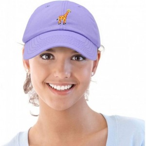 Baseball Caps Giraffe Baseball Cap Soft Cotton Dad Hat Custom Embroidered - Lavender - CY18RG4K2H9 $22.80