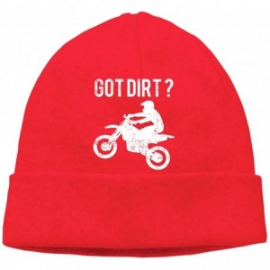 Skullies & Beanies Beanie Hat Got Dirt Bike Warm Skull Caps for Men and Women - Red - CR18KIX3DEX $17.66