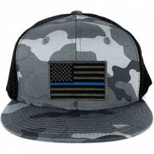 Baseball Caps US American Flag Embroidered Patch Adjustable Urban Camo Trucker Cap - UUB - Thin Blue Patch - C112N0BVW17 $34.77