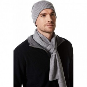 Skullies & Beanies 100% Merino Wool Beanie Hat Skullies Cap for Men - Medium Grey - CI193WIRR7M $39.46