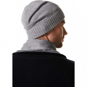 Skullies & Beanies 100% Merino Wool Beanie Hat Skullies Cap for Men - Medium Grey - CI193WIRR7M $39.46